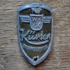 Steuerkopfschild KÜRTEN, 50er Jahre, Originalschild aus Sammlungsbestand 