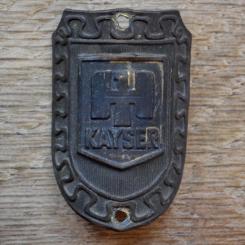 Steuerkopfschild KAYSER, 50er Jahre, Originalschild aus Sammlungsbestand 