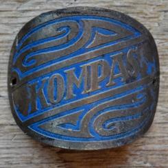 Steuerkopfschild KOMPASS 30er Jahre, Originalschild aus Sammlungsbestand 