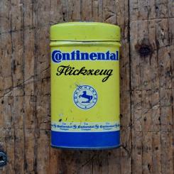Flickzeug Blechdose "CONTINENTAL" orig. 50er Jahre, 84 x 46 x 23 mm, ohne Inhalt 