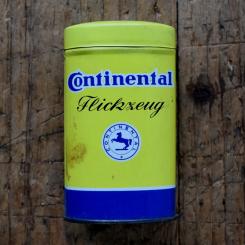 Flickzeug Blechdose "CONTINENTAL" orig. 50er Jahre, 84 x 46 x 23 mm, ohne Inhalt 