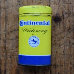 Flickzeug Blechdose "CONTINENTAL" orig. 50er Jahre, 84 x 46 x 23 mm, ohne Inhalt 