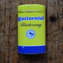 Flickzeug Blechdose "CONTINENTAL" orig. 50er Jahre, 84 x 46 x 23 mm, ohne Inhalt 