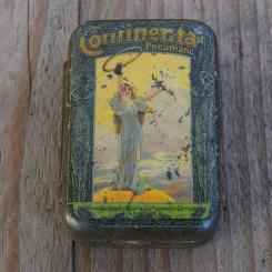 Flickzeug Blechdose "CONTINENTAL" orig. 10 er Jahre, 58 x 39 x 18 mm, ohne Inhalt 