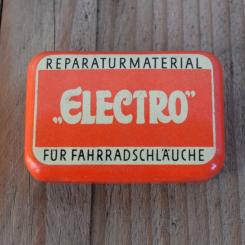 Flickzeug Blechdose "ELECTRO" orig. 30 er Jahre, 60 x 40 x 18 mm, ohne Inhalt 
