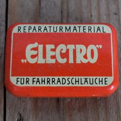Flickzeug Blechdose "ELECTRO" orig. 30 er Jahre, 60 x 40 x 18 mm, ohne Inhalt 