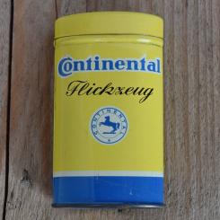 Flickzeug Blechdose "CONTINENTAL" orig. 50er Jahre, 83 x 47 x 25 mm, ohne Inhalt 