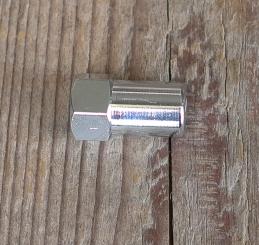 Achsmutter, Kettenleitmutter, chromatisiert, passend für F&S Dreigang Naben 60-80er Jahre, FG 10,5 mm 