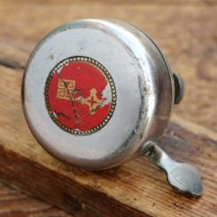 Fahrrad/Moped Klingel, Motiv Wappen Bremen, orig. 50er Jahre, verchromt, gebr. 