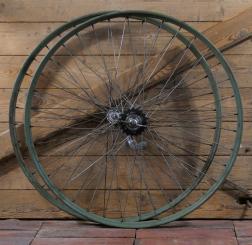 Laufradsatz 26 Zoll (559), für Drahtbereifung, 1949,  Naben: F&S verchromt / F&S Torpedo verchromt, gebr. 