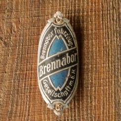 Steuerkopfschild BRENNABOR, Alu lackiert, original 30er/40er Jahre, gebr. 