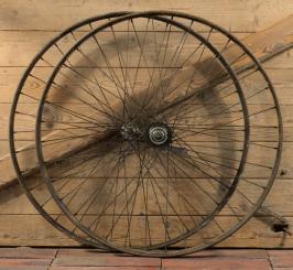 Laufradsatz 26 Zoll (571) für Wulstbereifung, 1933, Holzdekor, F&S und TORPEDO Nabe, gebr. 