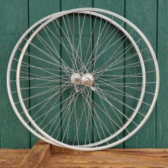 Laufradsatz für Drahtbereifung 28 Zoll (622), Ende 80er J., für Rennrad, CAMPAGNOLO Felgen und Naben, gebr. 