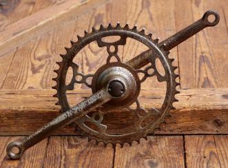 Tretlager GÖRICKE für Tourenrad, orig. 30er J., verchromt, Glockenlager, gebr. 