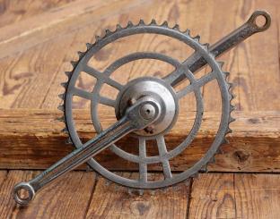 Tretlager HERCULES für Tourenrad, orig. 50er J., verchromt, Glocken-Keillager, gebr. 