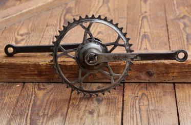 Tretlager OPEL für Tourenrad, orig. 30er J., verchromt, Glockenlager, gebr. 