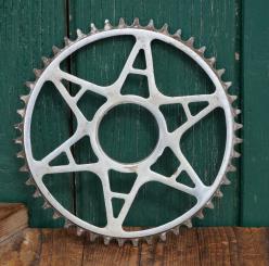 Kettenblatt GRITZNER, 30er-50er J., 1/2 Zoll, verchromt, Gewinde-Durchmesser 53mm, 48 Zähne, gebr. 