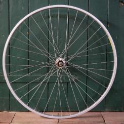 Hinterrad, 28 Zoll (622mm), VAN SCHOTHORST Alu-Felge, silber, SHIMANO 7-fach Nabe, NOS 