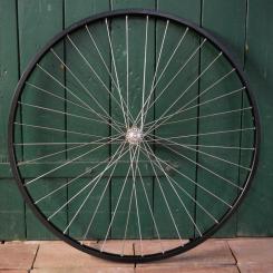 Vorderrad, GRÜNERT, 28 Zoll (622), Alu, schwarz, für Drahtreifen, SACHS-MAILLARD Nabe, NOS 