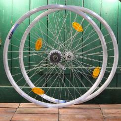 Laufradsatz ALESA X-Plorer, 28 Zoll (622), Alu Hochprofil-Felge, für Drahtreifen, Naben: SOMOS/SACHS S7, NOS 