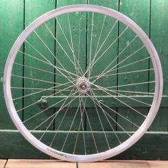 Vorderrad, "Schürmann", 26 Zoll (559), Alu, Hohlkammerfelge, Nabe Alu, Vollachse, NOS 