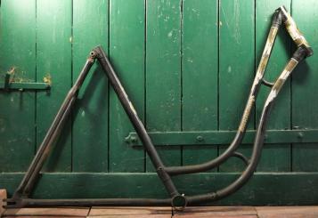 Fahrrad - Damenrahmen Schwanenhalsform "Buschkamp" 28 Zoll, 1950er J., Originallack 