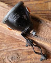 Streben-Rücklicht "HAWE" , orig. 30er Jahre, Luxusmodell mit 2 Kontrollaugen und Echtglaseinsatz 