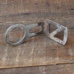 Carbidlaternenhalter/Winkelhalter, verchromt, orig. 1920er - 30er J., gebr. 