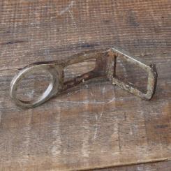 Carbidlaternenhalter/Winkelhalter, vernickelt, orig. 1910er - 20er J., gebr. 