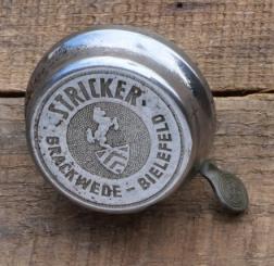 Fahrrad/Moped Klingel Deckel "Stricker", orig. 50er/60er Jahre, verchromt 