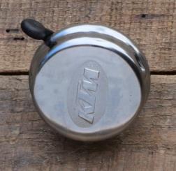 Fahrrad/Moped Klingel Deckel "KTM", orig. 70er/80er Jahre, verchromt 