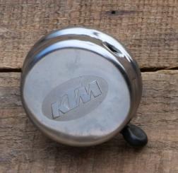 Fahrrad/Moped Klingel Deckel "KTM", orig. 70er/80er Jahre, verchromt 