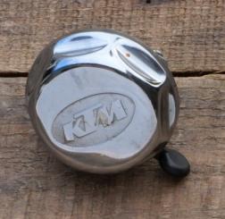 Fahrrad/Moped Klingel Deckel "KTM", orig. 70er/80er Jahre, verchromt 
