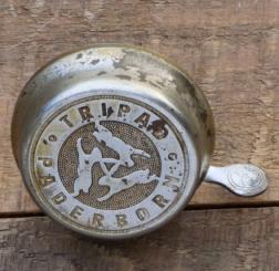 Fahrrad/Moped Klingel Deckel "Tripad", orig. 50er/60er Jahre, verchromt 
