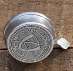 Fahrrad/Moped Klingel Deckel "Zweirad-Union", orig. 50er/60er Jahre, verchromt 