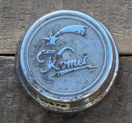 Fahrrad/Moped Klingel Deckel "KOMET", orig. 50er Jahre, verchromt, ohne Unterteil, ggf. Gebrauchsspuren, siehe Bilder 