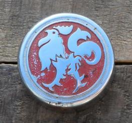 Fahrrad/Moped Klingel Deckel "HAHN IN BACKNANG", orig. 50er Jahre, verchromt, ohne Unterteil, siehe Bilder 