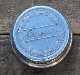 Fahrrad/Moped Klingel Deckel "RICARDY", orig. 50er Jahre, verchromt, ohne Unterteil, ggf. Gebrauchsspuren, siehe Bilder 