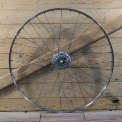 Vorderrad, 28 Zoll (622),mit WEINMANN-Felge, nirosta, 1979, Breite 29 mm, Nabe STURMEY ARCHER Dynahub, gebr. 