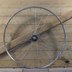 Hinterrad, 28 Zoll (622), für Sportrad, 50er/60er J., Felge verchromt, Breite 28 mm, Nabe UNION, gebr. 