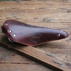 Sattel "YAK", Herren, für Rennrad, Leder, braun, Breite ca. 17 cm, Länge ca. 29cm, Neuware 