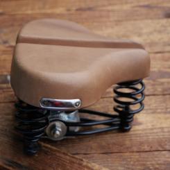 Sattel "Lepper Hygia", Damen, Leder, braun, Breite ca. 16 cm, Länge ca. 22cm, NOS 