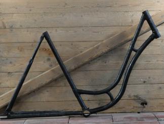 Fahrradrahmen Wanderer, Damenausführung für Ballonrad, schwarz, 26 Zoll, 1930er Jahre 