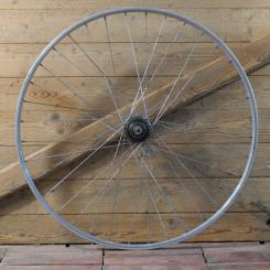 Hinterrad für Drahtbereifung 28 Zoll (622), 1950er J., für Sportrad, MAYWEG-Felge Alu poliert,  F&S 3-Gang Mod. 55, gebr. 