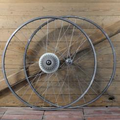 Laufradsatz für Drahtbereifung 28 Zoll (622), 1970er/80er J., für Rennrad, MAVIC Module 3 CD-Felge, SHIMANO-Naben, gebr. 