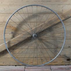 Vorderrad 27 Zoll (630), 50er/60er J., für Rennrad, WEINMANN Hohlkammer-Schlauchreifenfelge, Nabe: ATOM, gebr. 