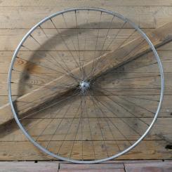 Vorderrad 27 Zoll (630), 50er J., für Bahn-Rennrad, OLYMPIC Hohlkammer-Schlauchreifenfelge, Nabe: F.B, gebr. 