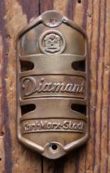 Steuerkopfschild DIAMANT, DDR, 50er/60er Jahre, Originalschild aus Sammlungsbestand 