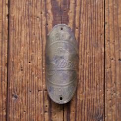 Steuerkopfschild LINDCAR, 20er/30er Jahre, Originalschild aus Sammlungsbestand 