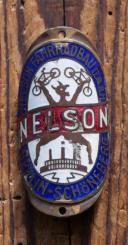 Steuerkopfschild NELSON/Berlin, 20er-30er Jahre, Originalschild aus Sammlungsbestand 